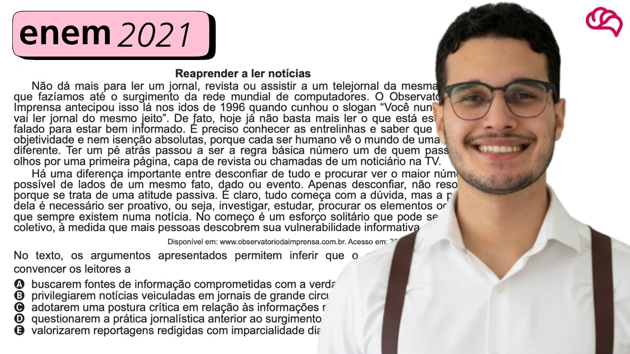 Resolução em Vídeo — Questão 29 ENEM 2021