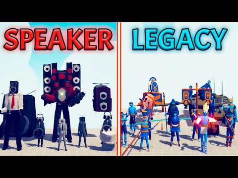 TITAN SPEAKERMAN TEAM vs LEGACY TEAM - Totally Accurate Battle Simulator | TABS