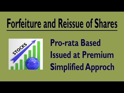 Forfeiture of Shares - Hidden Adjustment of Premium (Pro-rata allotment) Video