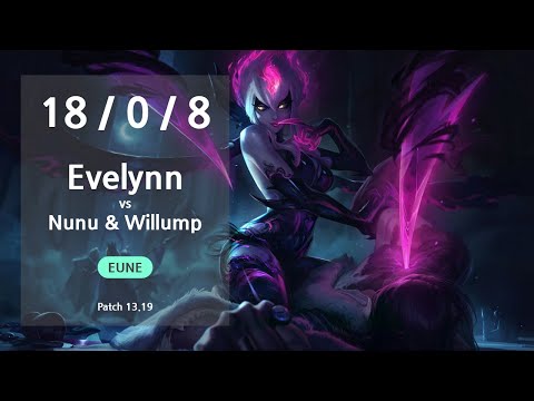 Evelynn Jungle vs Nunu & Willump - EUNE GrandMaster Patch 13.19