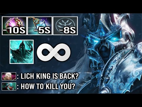 LICH KING RETURNS! Crazy Octarine + Spell Prism Can't Kill Late Game Top 10 Rank Gameplay Dota 2