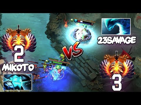 10.000 MMR Mikoto Storm Spirit vs NEW 10.000 MMR 23savage LVL 25 Master Tier Morphling MID Dota 2