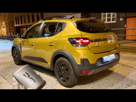 DACIA SANDERO Stepway Facelift 2026 at night - NEW LED lights, INDICATORS & fog light