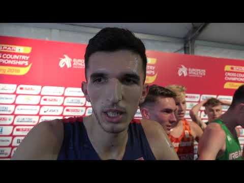 Elzan Bibic (SRB) after winning Bronze in the U20 men's race