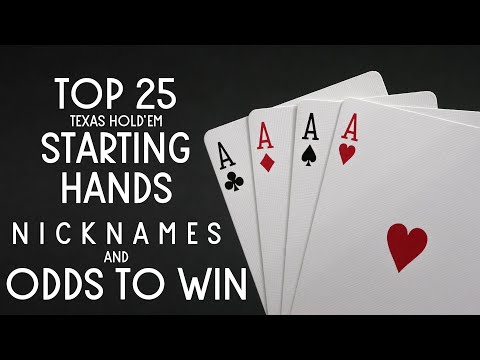 The Best Starting Hands in Texas Holdem: Unveiling the Odds and Nicknames