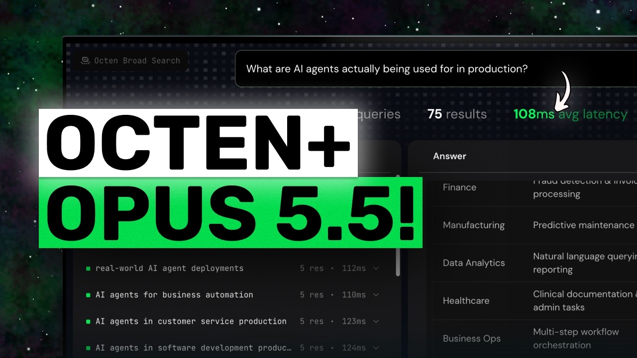 Octen + Opus 5.5: This MAKES your AGENT 10X BETTER for less than $1!