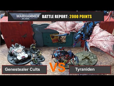 Warhammer 40k Battle Report: Genestealer Cults vs. Tyraniden 2000 Pkt. 9.Edi deutsch
