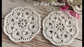 How to Crochet a Delicate Lacy Coaster, Easy & Elegant, Crochet Video Tutorial