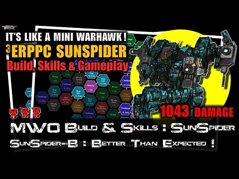[BRxV] MWO Build & Skills : SunSpider-B - The Mini Warhawk Build