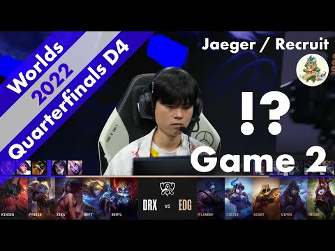 [Super GG!?] DRX (Deft Ezreal) VS EDG (Viper Aphelios) Game 2 Highlights Quarterfinals Day 4 - Wo...