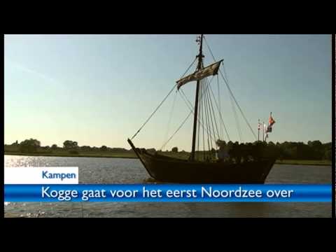 IJsselTV - Kamper Kogge gaat voor het eerst Noordzee over