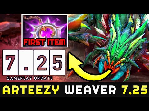 ARTEEZY First Time Weaver on 7.25 New Patch - WTF Build First Item 13MIN Nullifier 7.25 Dota 2