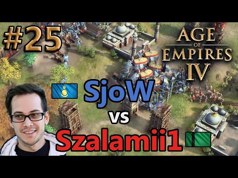 Age of Empires IV - Replay-Cast #25 - SjoW (Mongolen) vs Szalamii1 (Delhi) [Deutsch]