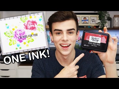 Stamp Layering Using ONLY ONE INK!