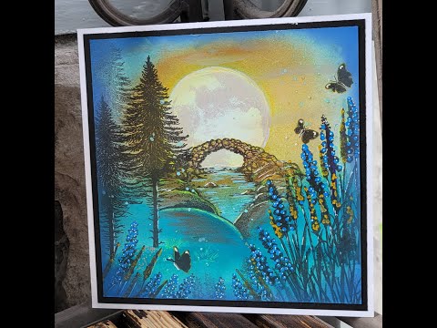 "Over the Moon" Card featuring Lavinia Stamps