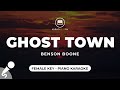 Ghost Town - Benson Boone (Female Key - Piano Karaoke)