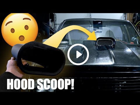 Hood Scoop install to fix clearance issues! v8s10 "Nitrous Express" ( Part 2 )