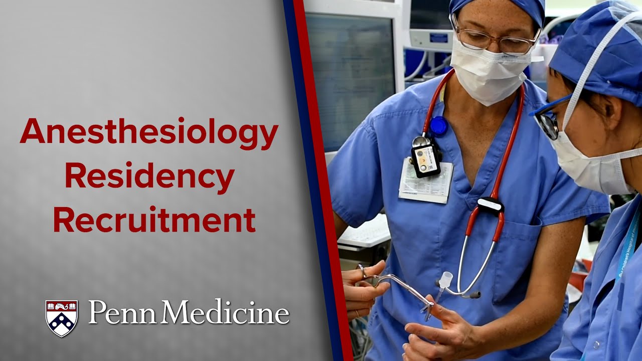 Watch video titled Department of Anesthesiology Residency Recruitment on YouTube