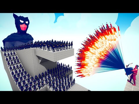 100x BATMAN and GIANT BATMAN Vs 2x EVERY GODS - Totally Accurate Battle Simulator TABS