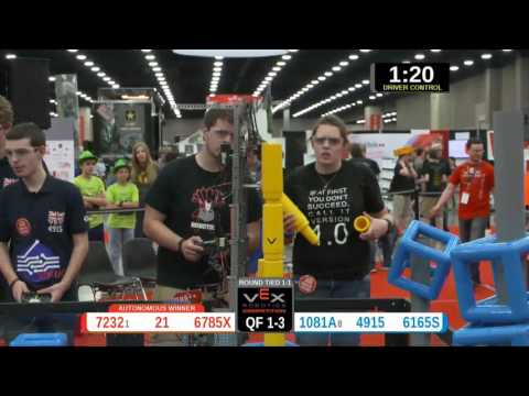 2015 VRC Sci QF1-3 - 7232 21 6785X vs 1081A 4915 6165S - 78 to 60 - VEX Worlds 2015