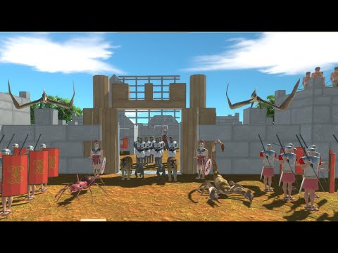 Defending Coward Cole against 5x Carnivore unit and 5x Fantasy unit Animal Revolt Battle Simulator