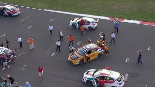 Breaking down on the grid - Tom Coronel race 2 at Slovakiaring WTCR Honda Civic Type-R TCR