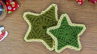 How to easy crochet Christmas star ornament