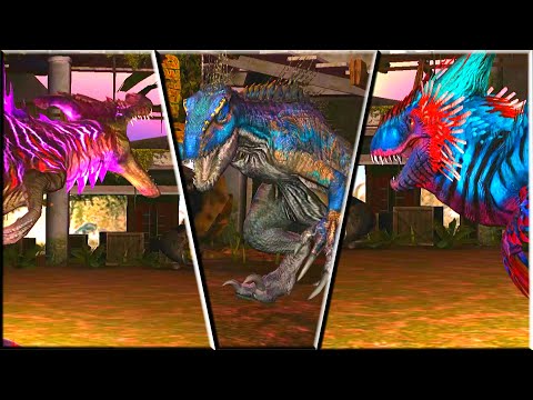 FIGHT BIG YUDON Vs CHROMASPINUS Vs INDORAPTOR GEN 2 | JURASSIC WORLD THE GAME
