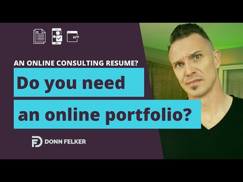 Do you need a portfolio as a Consultant?