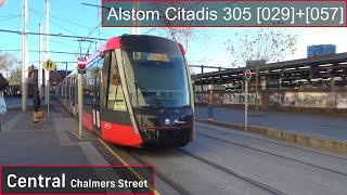 Transdev Alstom Citadis 305 [029]+[057] at Central (Chalmers Street)