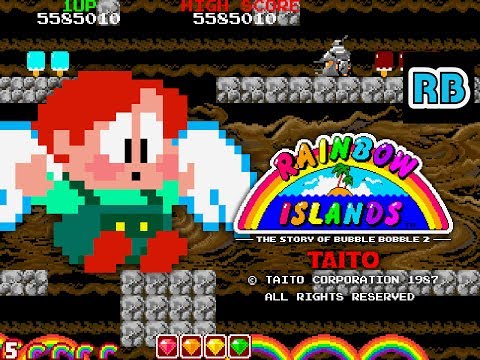 1987 [60fps] Rainbow Islands (new ver.) Hardest Nomiss ALL