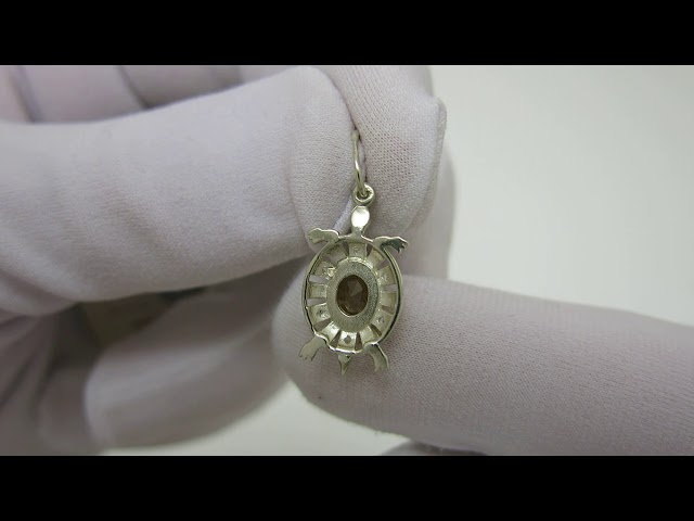 Серебряный кулон с золотом "Черепашка" Видеообзор