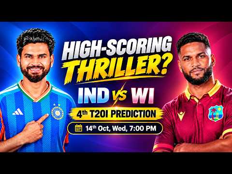 India vs West Indies 4th T20I Match Prediction 🔥 | IND vs WI Playing 11, Pitch Report & Winner Team