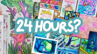 HOW MUCH ART can I make if I paint for 24 hours straight?