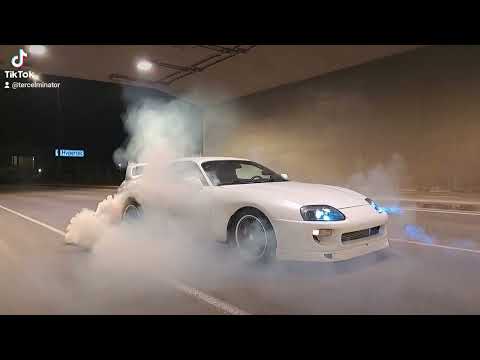 Toyota Supra mk4 fully built crazy burnout and sound 😍