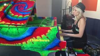 Debbie Gibson At Piano Recording "Wonderland"