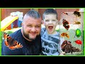 🐞 CATCHING REAL BUGS with CALEB! Playing BACKYARD BUG ADVENTURES outside with MOM & DAD!