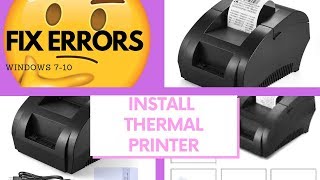 How to install a THERMAL PRINTER POS   FULL INSTALLATION   FIX ERRORS