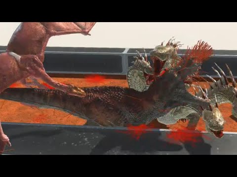 T-Rex super mutant dinosaur from Jurassic Lab in ARBS Halloween Death Run fighting Monsterverse