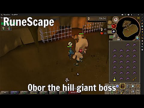 OSRS Fighting Obor - Defeating the hill giant boss