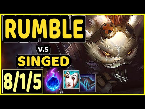 MYLON (RUMBLE) vs SINGED - 8/1/5 KDA TOP GAMEPLAY - BR Ranked GRANDMASTER