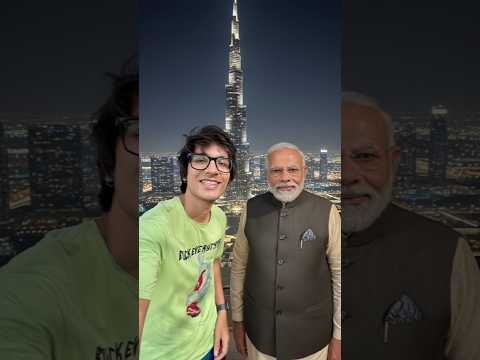 Sourav Joshi met Narendra Modi at Burj Khalifa 😱🔥 | Dubai Vlog #shorts #souravjoshivlogs