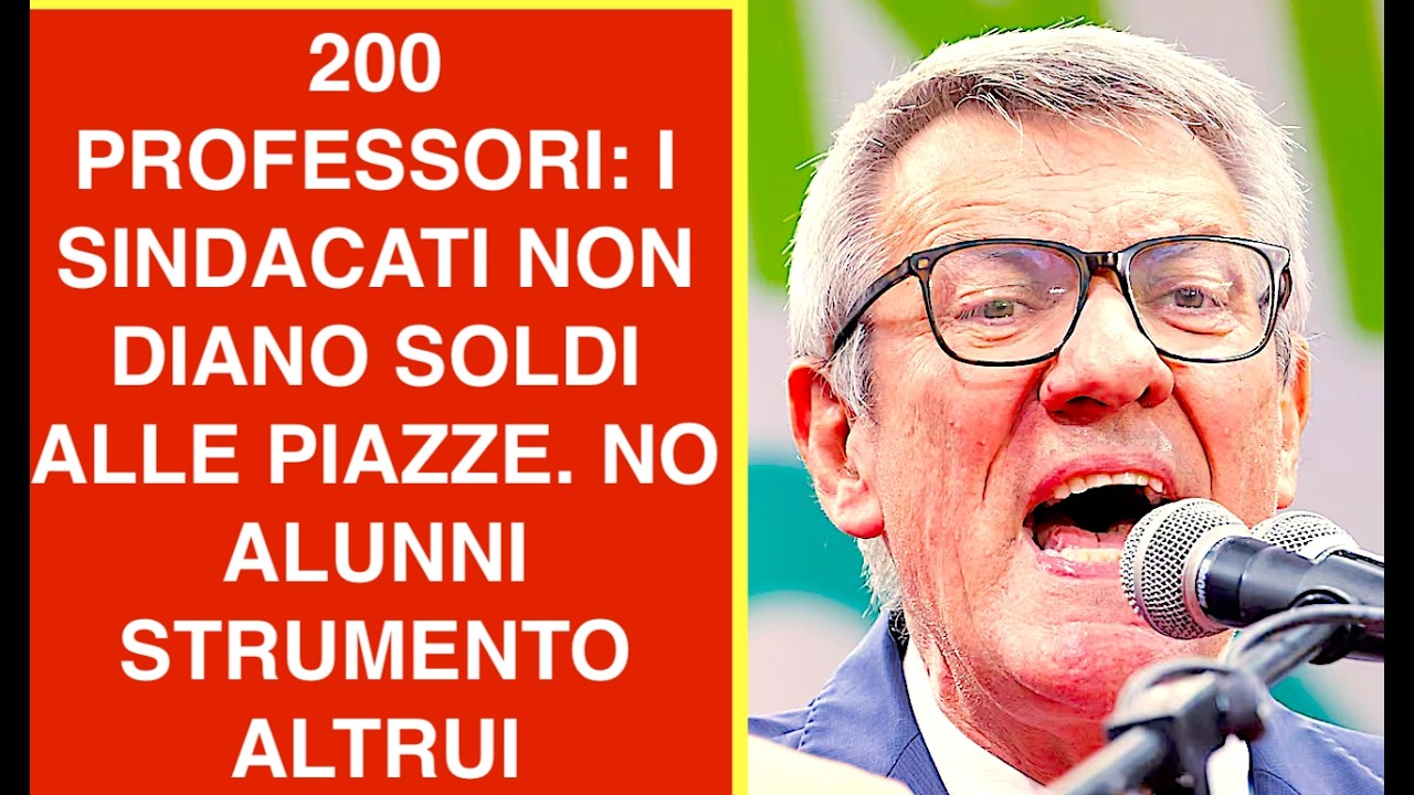 200 PROFESSORI: I SINDACATI NON DIANO SOLDI ALLE PIAZZE. NO ALUNNI STRUMENTO ALTRUI