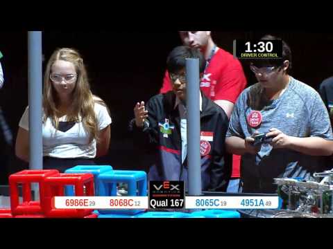 2015 VRC-MS Spir Q167 -  (6986E 8065C) 70-Spirit Div-VRC Middle School-VEX Worlds 2015