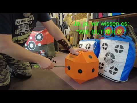 Slydarc TC-34 Schiesswürfel. Ein Test im Vergleich zum Rinehart 18-1. Für Bögen und Armbrüste.
