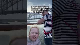 Sailing out of Sydney Harbour onboard the Disney Wonder