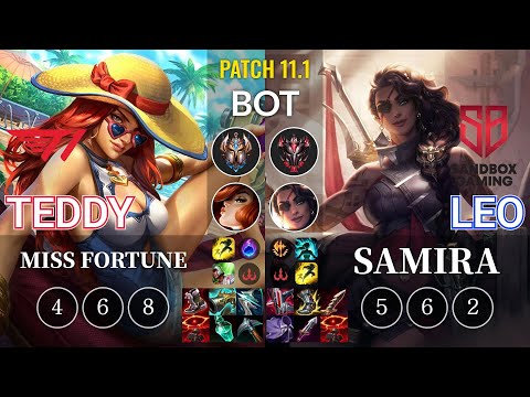 T1 Teddy Miss Fortune vs SB Leo Samira Bot - KR Patch 11.1