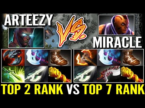 ARTEEZY [Terrorblade] Top 2 Rank vs MIRACLE [Anti Mage] Top 7! Epic POS1 Carry Battle Dota 2 Pro