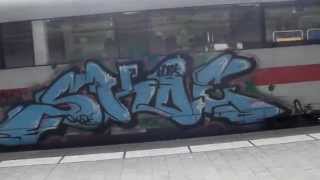 preview picture of video 'Inter City Express ICE Graffiti Div Germany Railway . Eisenbahn . 28.April 2014'