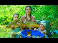 Single Mother Catch Giant Fish with My Bare Hands - An Orphan Boy Journey to a New Life